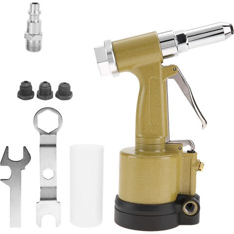 Hydraulic Pneumatic Rivet Gun, Sturdy and Robust Air Rivet Gun, Pneumatic Tool for DIY Enthusiasts (American Style) (1/5)