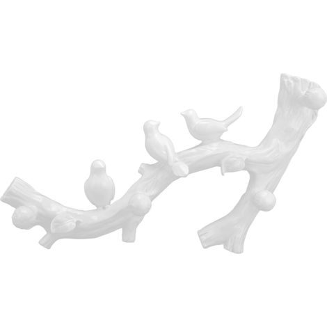 Porte-manteau mural original en forme d'oiseau 3D - Accessoire déco créatif pour clés et vêtements (38cm) (1/5)