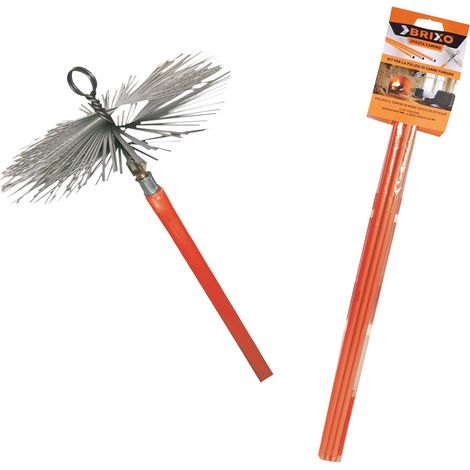 Kit scovolo spazzacamino Brixo aste fino a 8,40 mt mm. 250