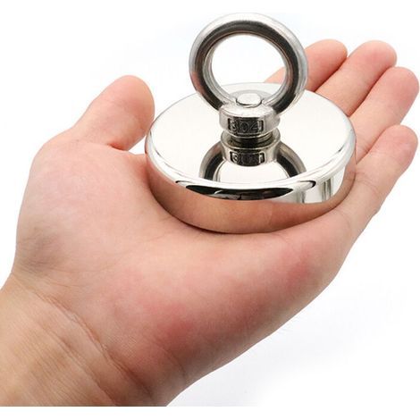 Aimant de récupération magnétique circulaire puissant, anneau de levage en néodyme-fer-bore, ventouse magnétique de récupération, support magnétique, accessoire magnétique, aimant de récupération puis (1/3)