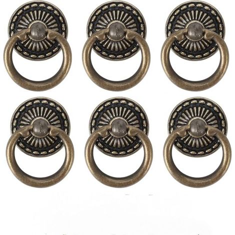 Ahlsen Stück Vintage-Möbelgriffe, antike Schubladengriffe, Bronze-Türgriffe für Möbel, Schränke, Kommoden, Schranktüren