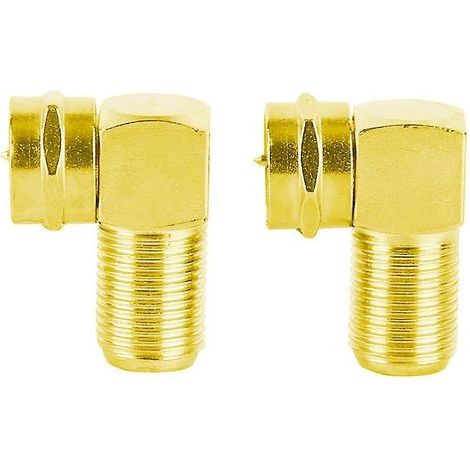 Connecteur coaxial à 90 degrés, adaptateur Coaxial RG6 pour récepteur satellite (1/4)