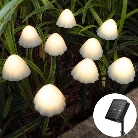 Guirlande Solaire Exterieur,5M 20LED Guirlande Lumineuse Exterieure Solaire Blanc Chaud Ampoule Solaire Exterieur 8 Modes étanches pour Jardins, Cours, Pelouses,Décoration de Vacances, Cadeau- (1/5)