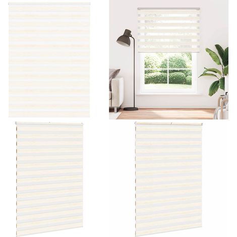 vidaXL Zebrarollo Marmorbeige 160x200cm Stoffbreite 155,9 cm Polyester (1/5)