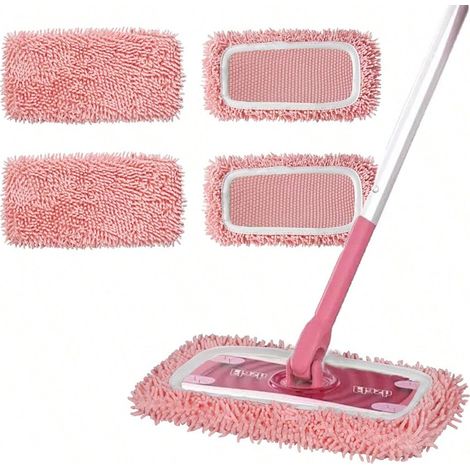 Paquet de 4 serpillières pour sols humides, chiffons en microfibre lavables pour sols humides, réutilisables pour nettoyage humide et sec, chiffons de sol verts idéaux (1/5)