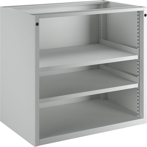 ANKE, Armoire pour comptoir de distribution, 2 tablettes, gris (1/5)