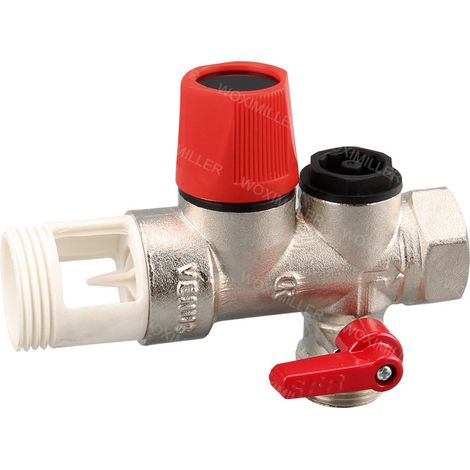 Soupape de sécurité 1/2 raccord pour chauffe-eau (1/3)