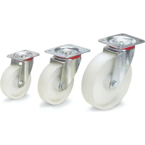 [NEUWERTIG] B-Ware Fetra Lenkrolle Bockrolle Rad Polyamid 125x38mm Rollenlager Stahlblech 200 Kg