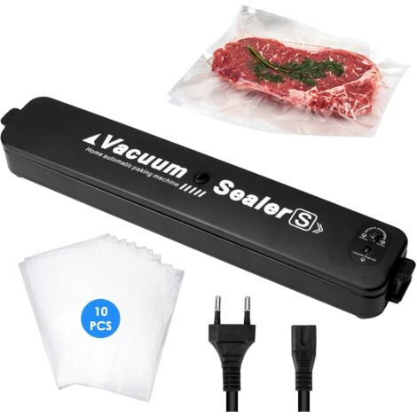 Machine Sous Vide Alimentaire Noir – Appareil Multifonctionnel Avec Aspiration Rapide, Longueur De Scellage De 30 Cm, 10 Sacs Sous Vide Inclus, Idéal Pour La Cuisine Et Le Camping (1/5)
