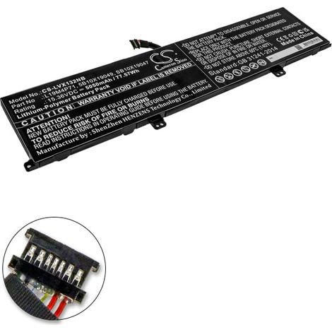 NX - Batterie ordinateur portable compatible Lenovo 15.36V 5050mAh - 5B10X19049 (1/4)