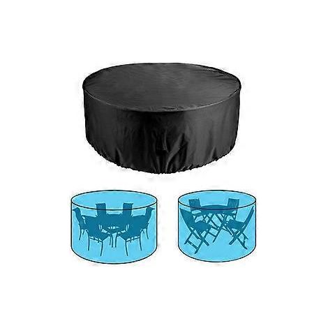 SZTXJ Runde Gartentischabdeckung, 128 x 71 cm, wasserdicht, UV-beständig, 210D Oxford-Gewebe, für Gartenmöbel, runder Tisch