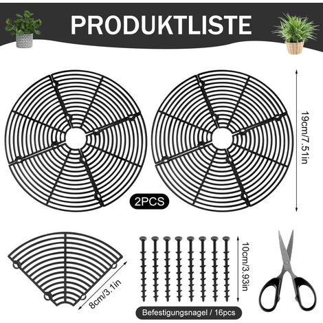 Grille Protection Plante 2pcs Protection Plante Chat 19cm Pot de Fleurs Grille Environnement Protections Plantes Interieur Chat Non Toxique Pour Protéger les Enfants et les Animaux Domestiques