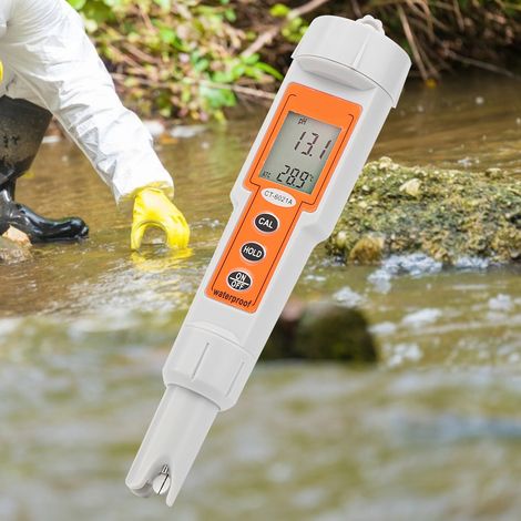 Mini testeur de pH numérique portable pour la qualité de l'eau (0,0-14,0 pH) pour piscine et aquarium (1/5)