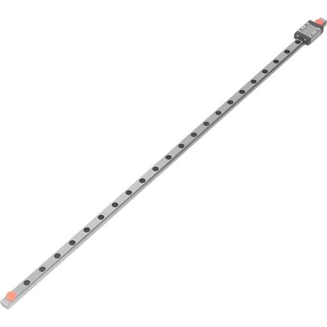 Rail coulissant de guidage de mouvement en acier à roulement miniature avec bloc de chariot pour équipement miniaturisé 500 mm (1/5)