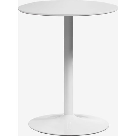 SKLUM Runder Esstisch aus MDF und Eisen Yvetta Weiss Ø60 cm