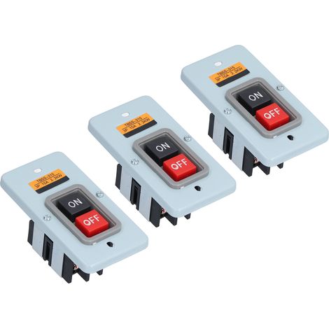 10 boutons-poussoirs conducteurs en laiton scellés, intégrés dans un métal, pour interrupteurs de moteurs triphasés, adaptés aux boîtes de distribution. (1/5)