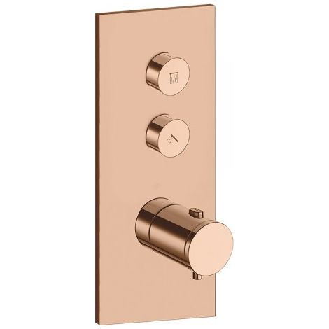 Façade Thermo Twist thermostatique 2 sorties Or Rose - CRISTINA ONDYNA XT61246P