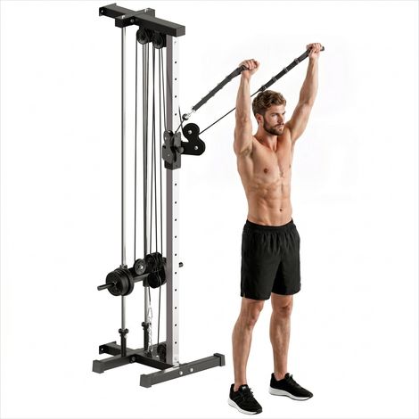 Rack à squat Station de musculation murale à double poulie