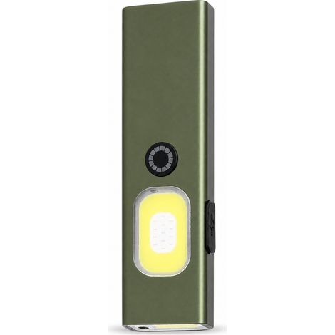 Lampada da lavoro magnetica ultra sottile LED verde militare 10,7 cm (1/5)