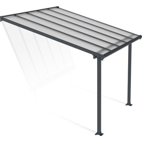 Palram – Pergola 9.1m² gris anthracite – Structure en aluminium laqué – Panneaux polycarbonate 16mm résistants aux UV – 704215 (1/5)