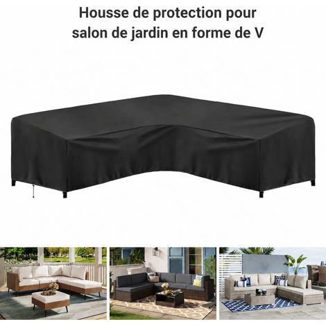 Housse de protection pour mobilier de jardin en tissu Oxford noir réf 2674 1 g – Livraison gratuite (1/5)