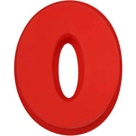 Moules à gâteaux en silicone de 25 cm (10 pouces) en forme de chiffre 0 (1/5)