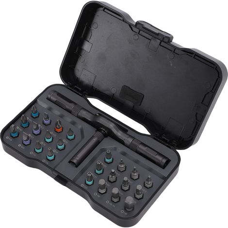 Ensemble Tournevis à Cliquet 24 en 1 Aimanté Multifonction Mini Précision Outil Réparation Embouts Poignée Détachable Meuble Ordinateur (1/5)