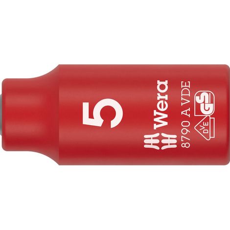 Douille  8790 A  VDE 1/4  pouce SW  5mm L.41mm  WERA (1/5)