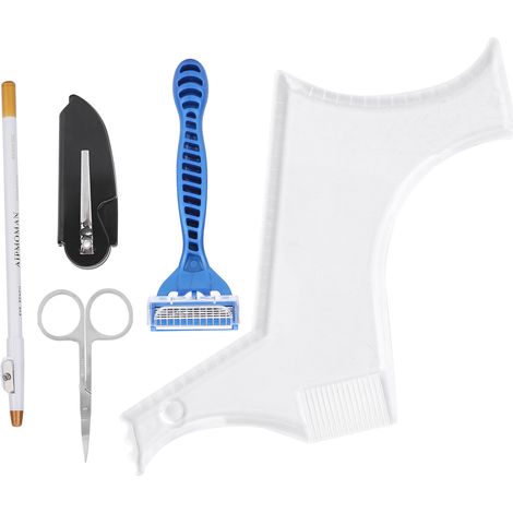 Kit de mise en forme de la barbe : gabarit, peigne pliable, ciseaux, ensemble d'entretien. (1/5)