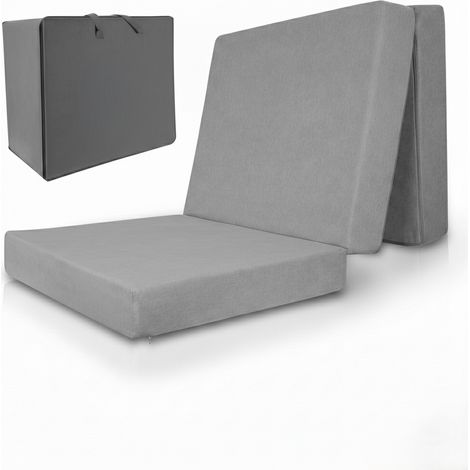 Premium L Klappmatratze Gästebett inkl. Husse VS95, 75x195cm Grau
