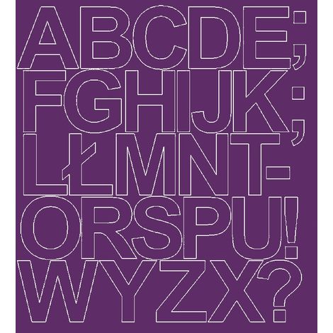 Selbstklebende Buchstabenaufkleber, 10 cm, lila glänzend