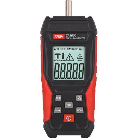 TASI Digitaler Drehzahlmesser, berührungsloser Mini-Drehzahlmesser mit LCD-Anzeige, tragbarer digitaler Drehzahlmesser