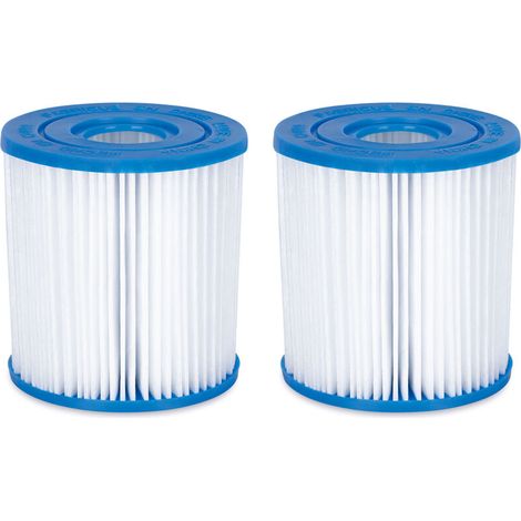 2er-Pack Poolfilterkartuschen – Höhe 9 cm – Durchmesser 7,8 cm – Durchflussrate 1240 Liter/Stunde, Hocheffiziente Filtration