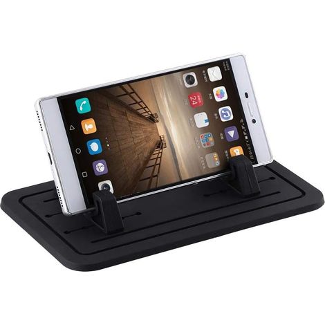 Support Telephone Voiture, Amélioré Porte Téléphone Voiture Tableau de Bord Silicone, Opération à Une Main Car Phone Holder pour Smartphones iPhone Samsung Xiaomi (1/5)