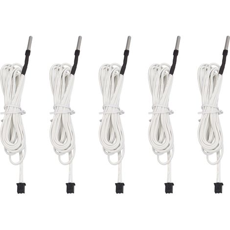 5 Capteurs de Température Thermistor 100K Haute Précision Fils Inox 2m Résistants Haute Température (1/5)