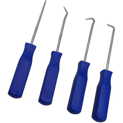 Ensemble de 4 outils en acier inoxydable comprenant un crochet, un pic et un extracteur de rondelles pour barista. (1/5)