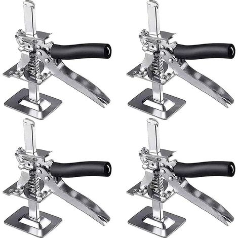 AIDUCHO Ajusteur De Hauteur De Tuile 4 Pcs, Positionneur De Levage Manuel, Niveau De Carrelage Mural, Appareil Hauteur Supérieur (Color : Black) (1/5)