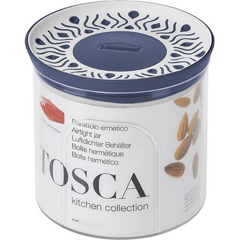 STEFANPLAST TOSCA POT ROND HERMÉTIQUE POUR ALIMENTS, BLANC, 0,7 L, 12 X 11 H CM, RÉSINE STF924 (1/2)
