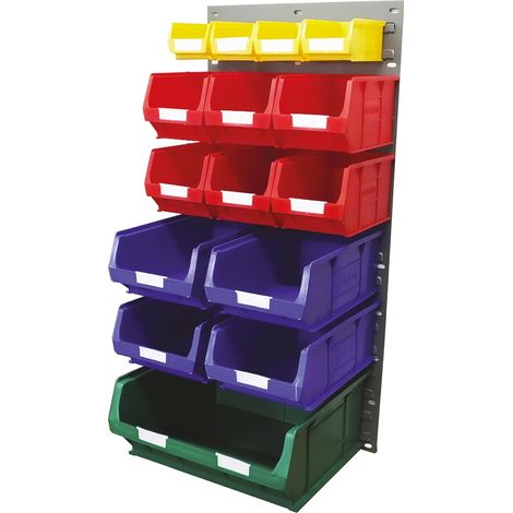 Unité de stockage de panneaux porte-outils RS PRO Bleu, vert, rouge, jaune en PP, 946mm x 457mm ( Prix pour 1 Kit )