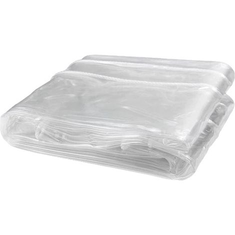 Transparente PVC-Plane, wasserdicht, durchsichtige Regenschutzhülle (1/2)