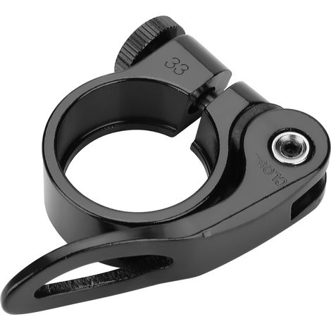 Tige de selle en alliage d'aluminium pour vélo de route et VTT, collier de serrage rapide noir (1/5)