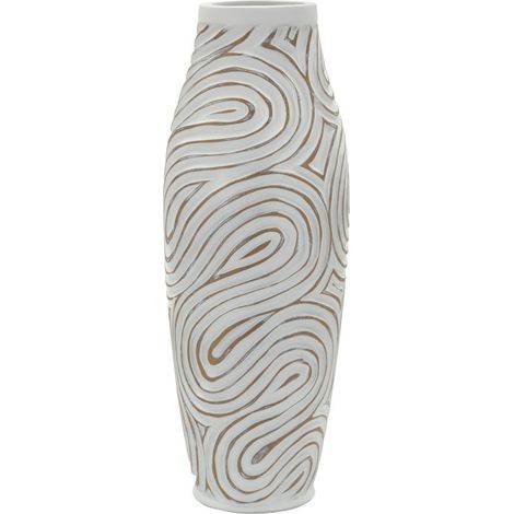 Vase Oblix en résine, diamètre 18,5 x 50 cm (diamètre du trou : 9 cm) (1/5)