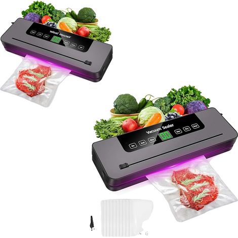Machine de mise sous vide, puissance d'aspiration de 60 kPa, 5 modes de scellage, noir (1/5)