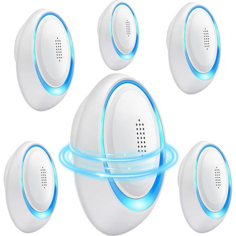 Lot de 6 répulsifs anti-araignées à ultrasons pour l'intérieur, prise répulsive pour cafards, rongeurs, souris, moustiques (1/5)