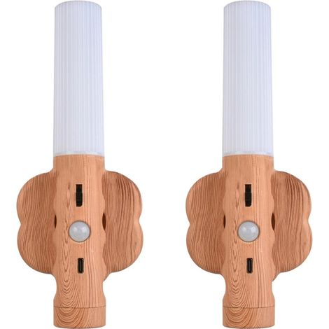 Lámpara de noche LED 1 en 1 con sensor de movimiento, luz de pared magnética, linterna recargable, lámpara de mesa, luz para pasillo y escaleras, lámpara de camping.