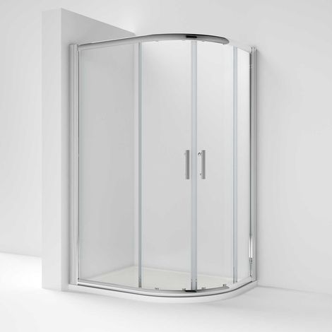 Nuie Pacific Offset Quadrant Shower Enclosure 1200mm x 800mm with Tray RH - 6mm Glass (1/5)