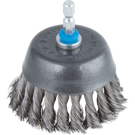 wolfcraft Spazzola a tazza con filo d'acciaio, intrecciata I 2704000 (1/4)
