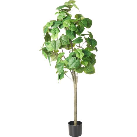 Planta artificial en maceta árbol decorativo falso ficus verde 160 cm Ficus Tree