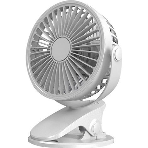 Ventilateur De Bureau Usb - Avec Pince Robuste - 3 Vitesses - Débit D'Air Puissant - Silencieux - Pour Bureau Chambre Etude - 1 Pièce (1/5)