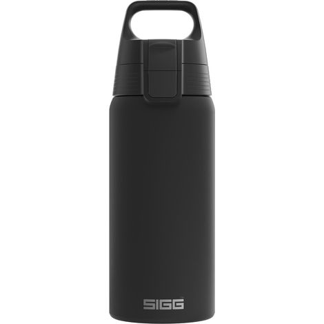 Sigg - Borraccia termica in acciaio inox - Shield Therm One - adatta per bevande gassate - A tenuta stagna - Lavabile in lavastoviglie - Senza BPA - 90% riciclata - Per esterni - Nero - 0,5 L (1/5)